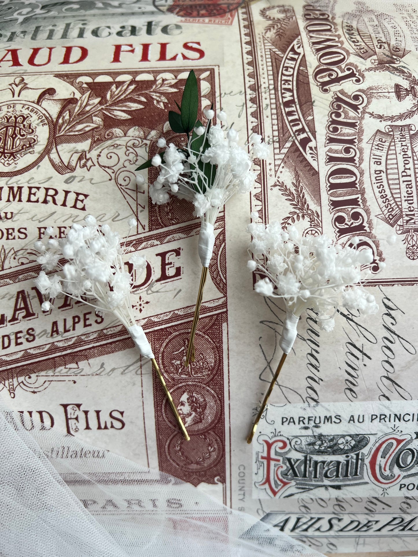 Preserved Baby’s Breath Flower Crown & Gypsophila Hair Pins Pure White Gypsophila Bridal Headpiece Dried Eucalyptus Wedding Hair Accessories