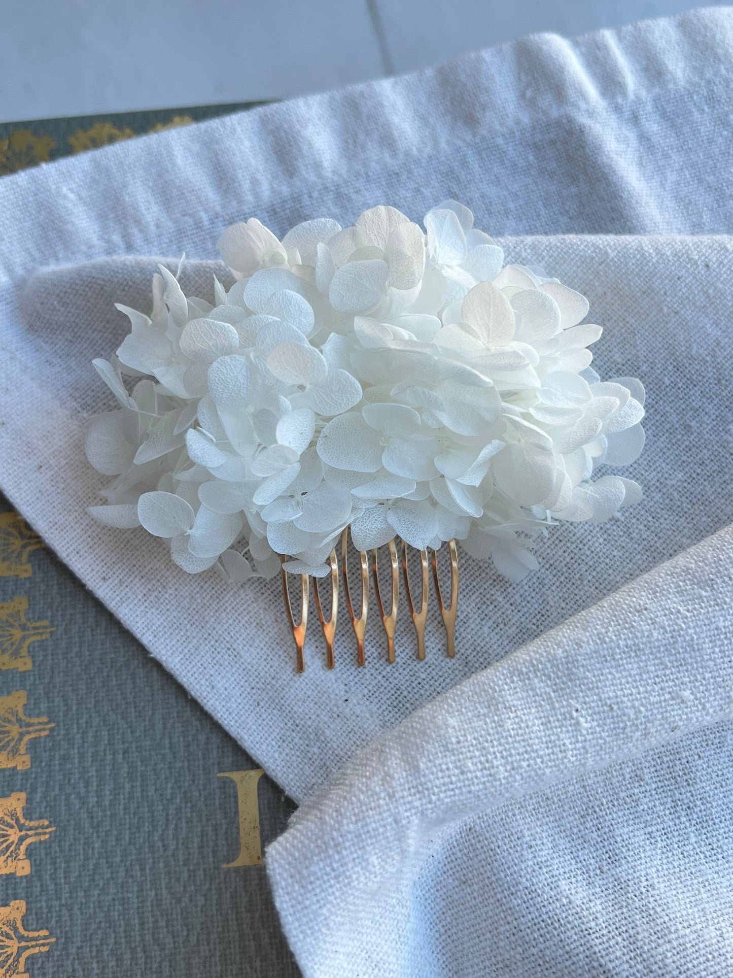 Boho Wedding Hydrangea Hair Comb