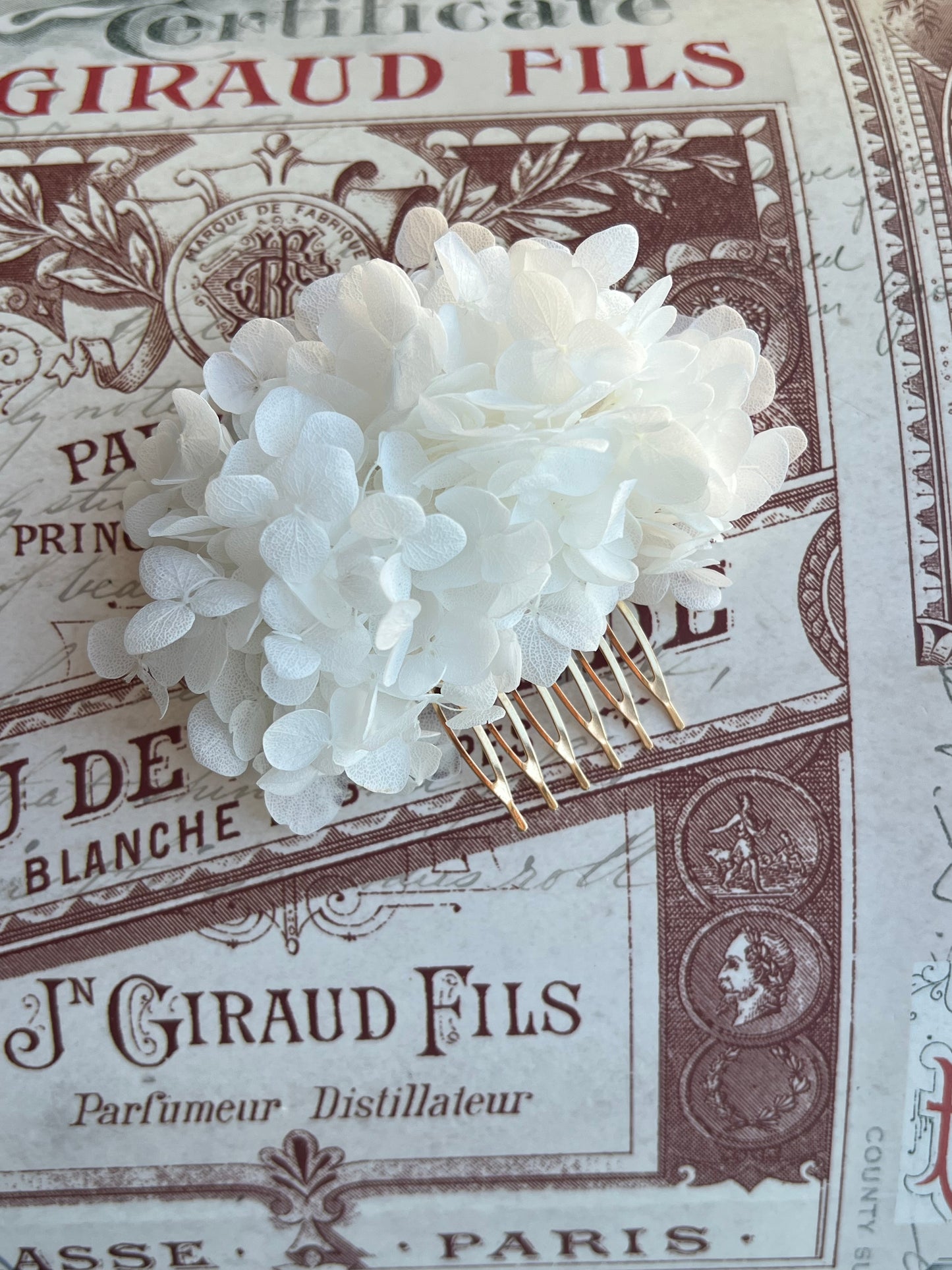 Boho Wedding Hydrangea Hair Comb