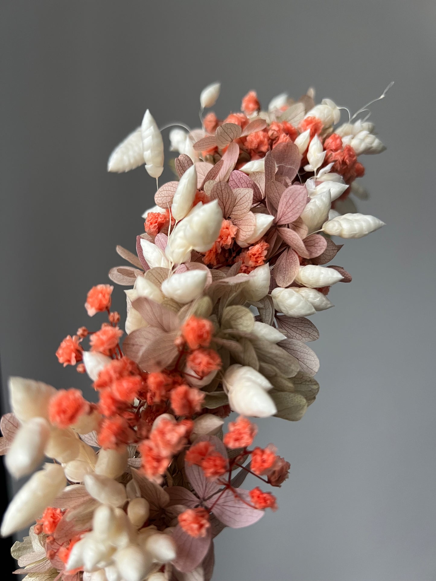 Autumnal Flower Crown, Dried Flower Crown Orange and Ivory Floral Headband and Wedding Hair Pin, Pastel Autumnal Wedding Accessories
