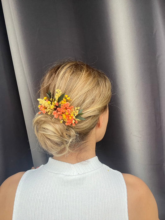 Spring Wedding Gypsophila and Eucalyptus Hair Pin Set