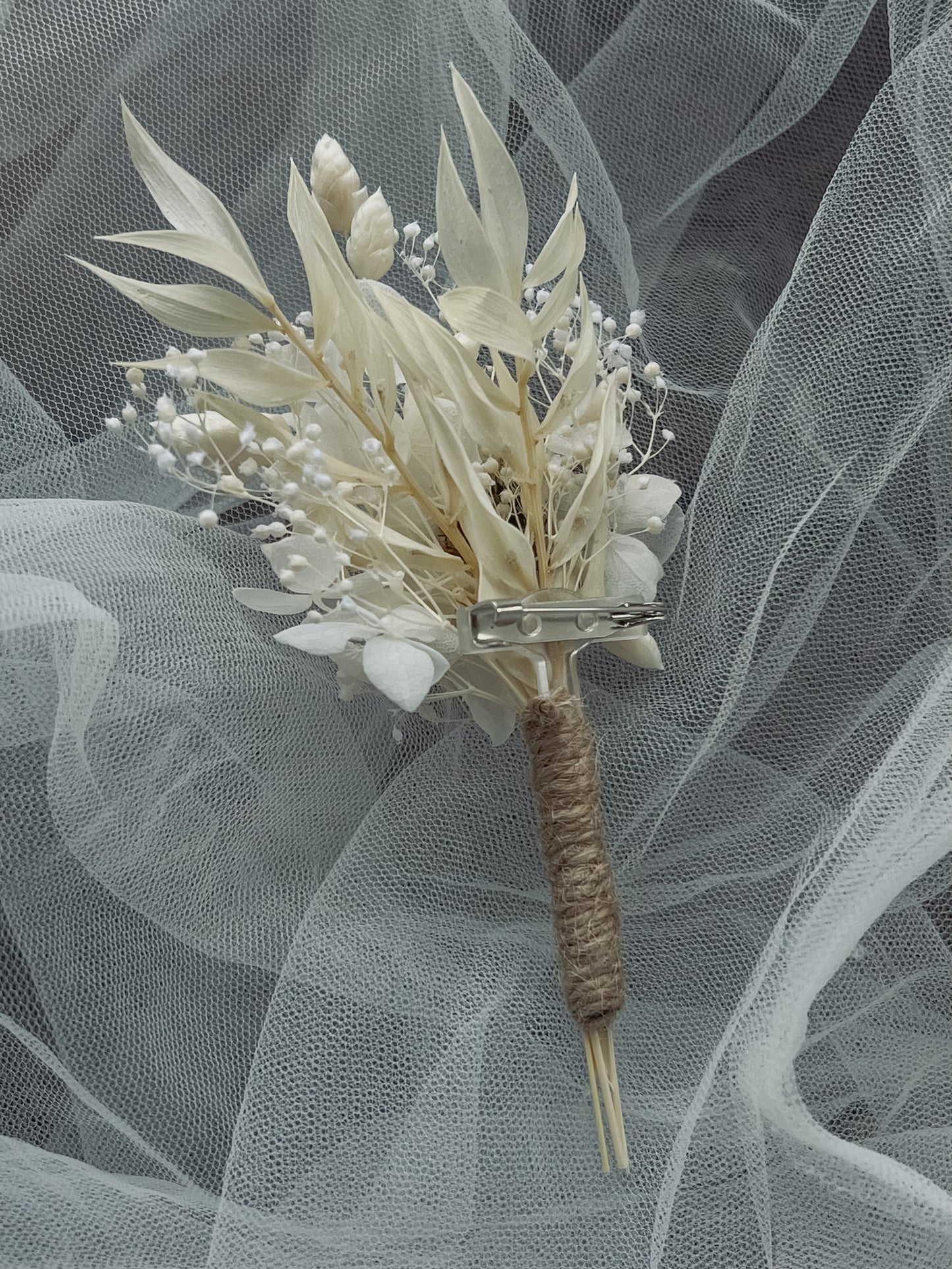 Boho Wedding Dried Flower Crown, Wild Meadow Floral Headpiece Adult for Brides, Bridal Hair Accessories with Corsage Flowers