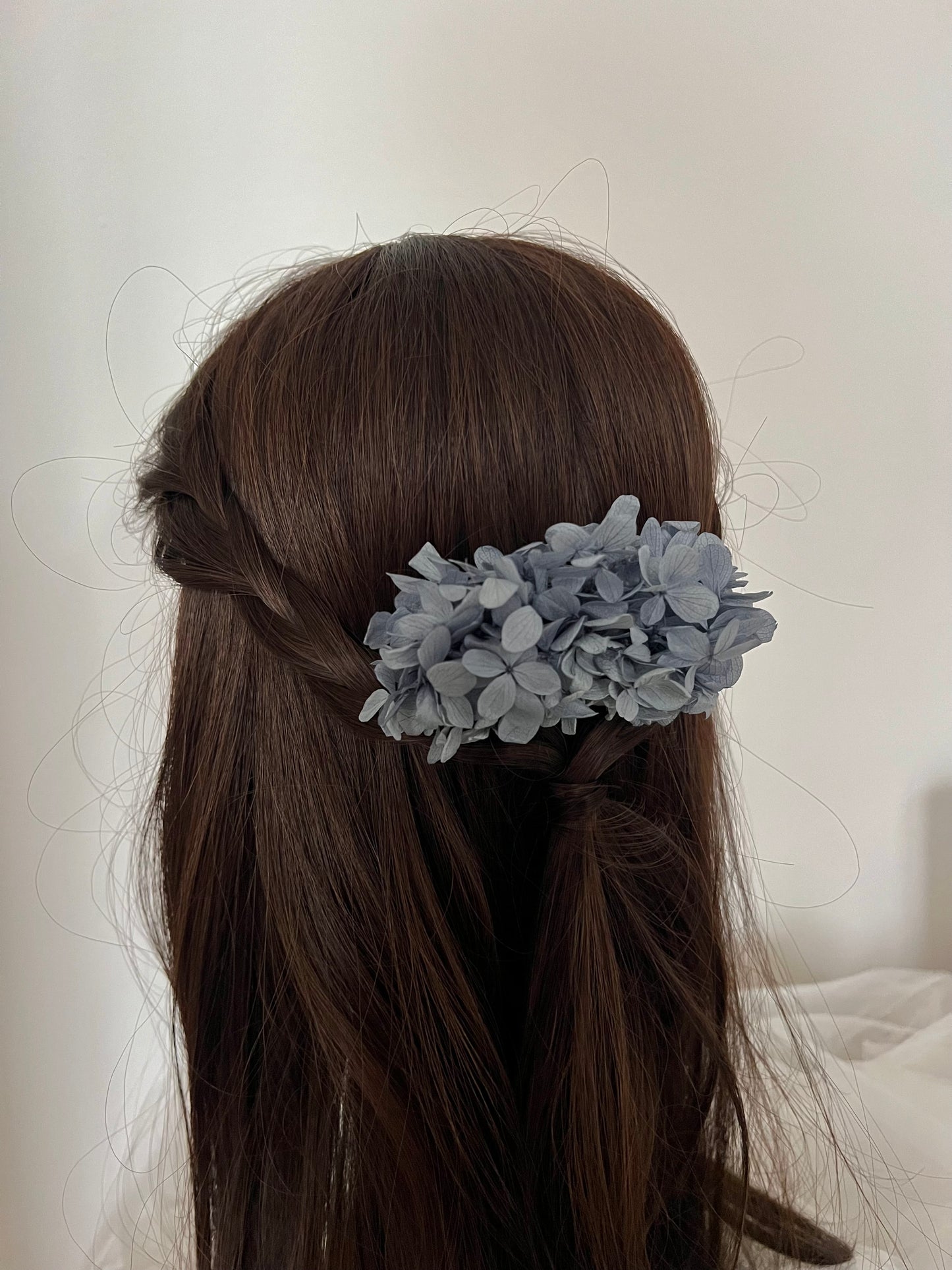 Pale Dusty Blue Dried Flower Comb, Prom Wedding Hair Accessories, Everlasting Flower Hair Piece Blue Floral Hair Piece, Bridesmaids Gift