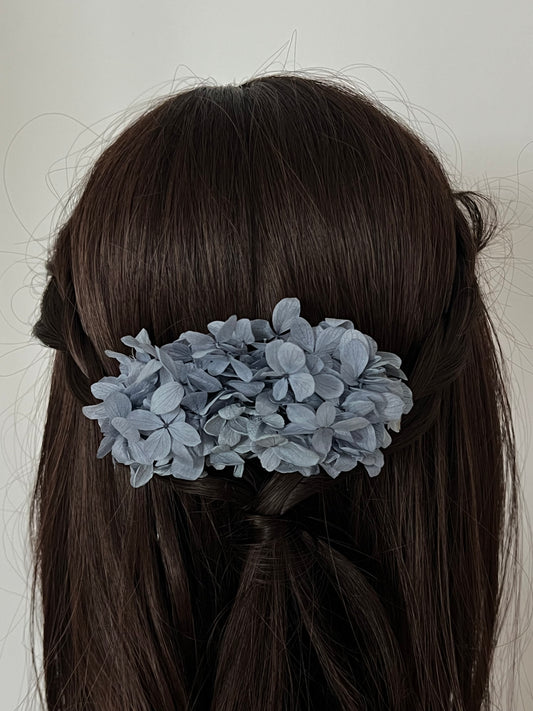 Pale Dusty Blue Dried Flower Comb, Prom Wedding Hair Accessories, Everlasting Flower Hair Piece Blue Floral Hair Piece, Bridesmaids Gift
