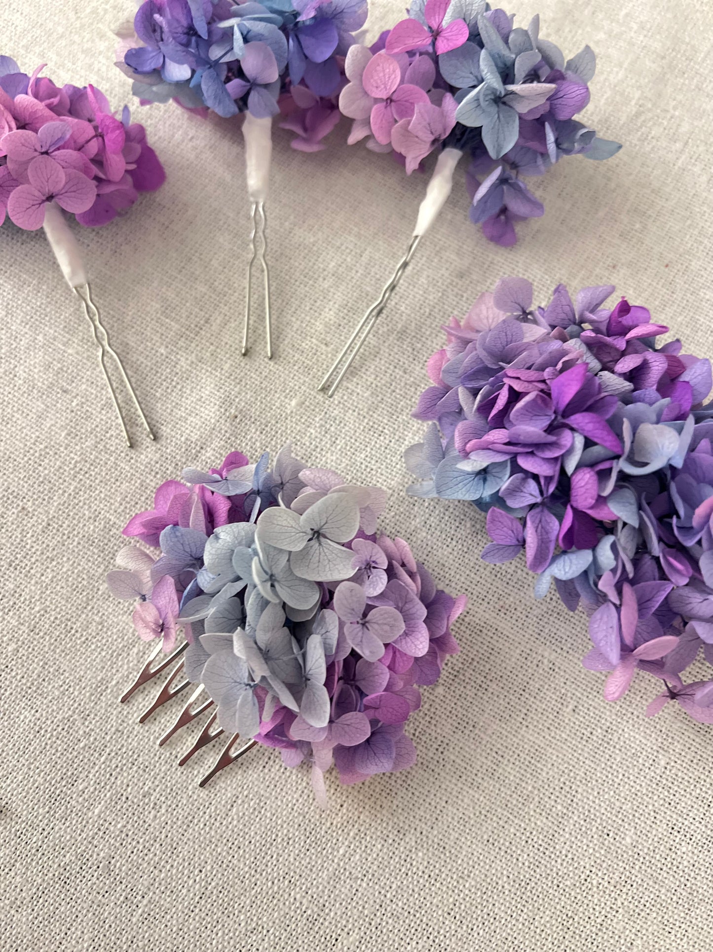 Pastel Colourful Hair Pins, Wedding Hair Accessories - Blue to Pink Shades