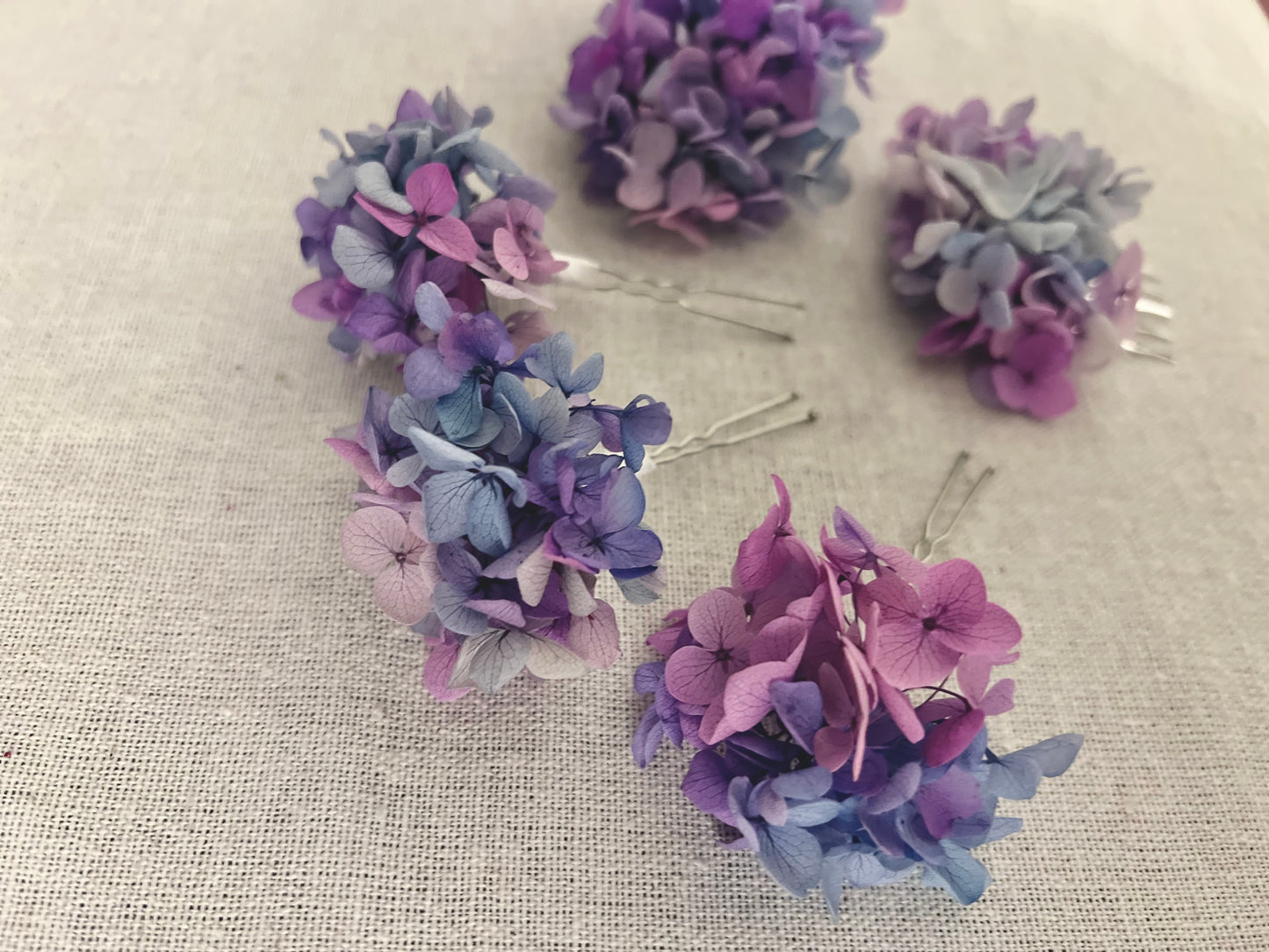 Pastel Colourful Hair Pins, Wedding Hair Accessories - Blue to Pink Shades